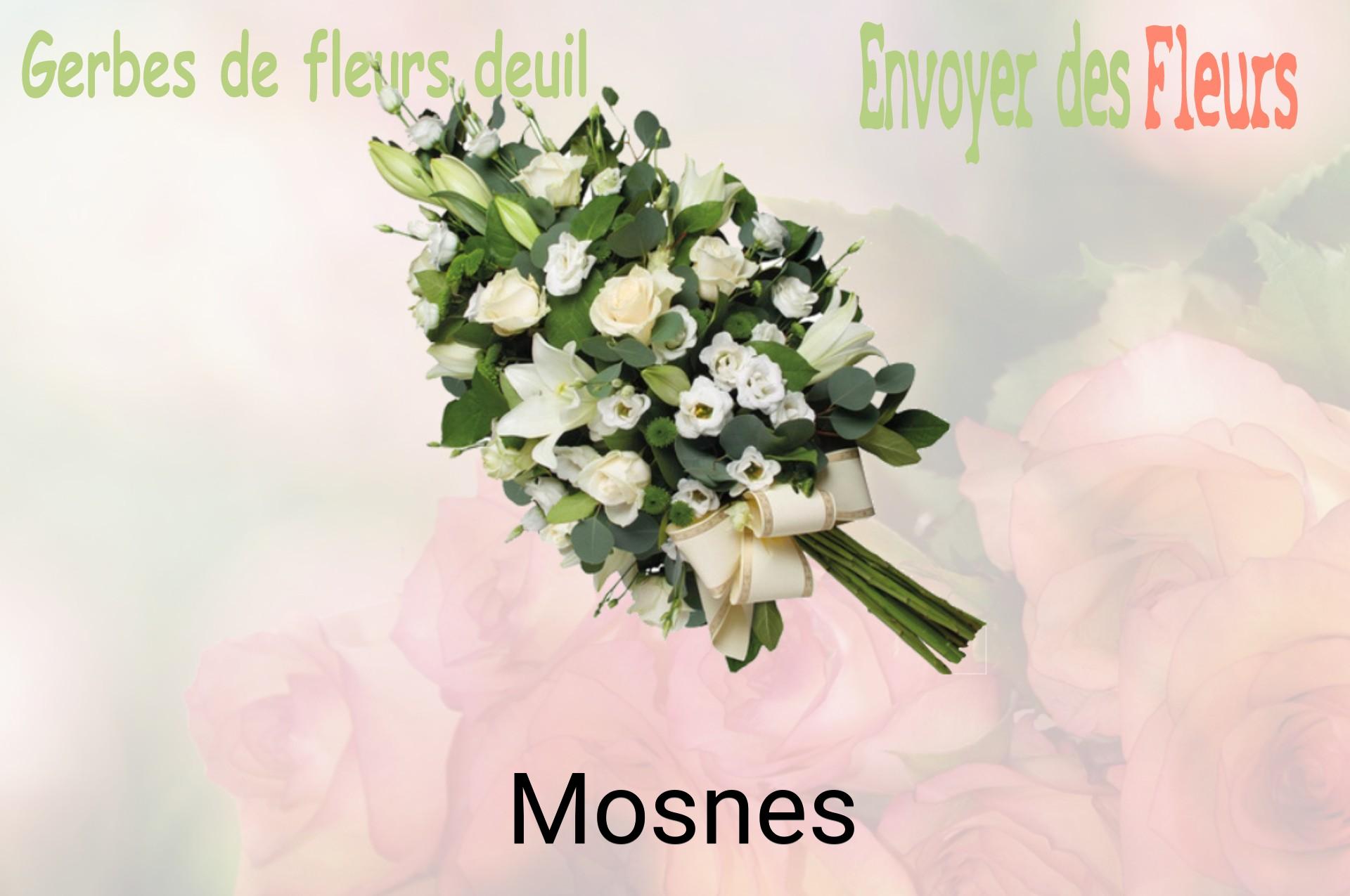 Gerbe de fleurs de deuil livrée à Mosnes
